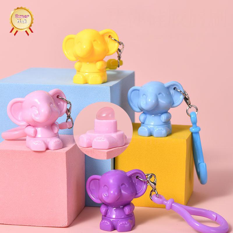 SuperNail Elephant Shaped Silicone Lip Brush พวงกุญแจจี้แฟชั่นแปรงแต่งหน้าน่ารัก Lip Mud Halo Dye Br