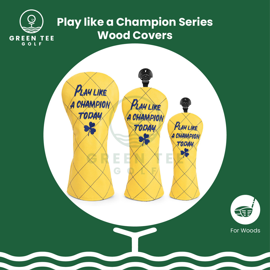 Play Like a Champion Series Driver/Fairway Wood/Hybrid Head Covers - Golf Club Protective Cover for 