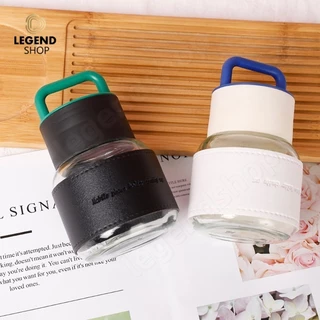 แก้วน้ำมีหูหิ้ว ขวดน้ําขนาดเล็กแบบพกพา น่ารักมินิมอล ใส่นม 300 ml ใส่กาแฟ นม น้ำเปล่า