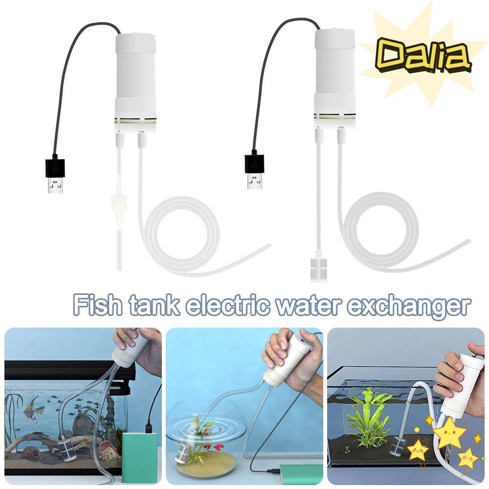 DALIA Fish Tank Water Changer, 5V 2A USB Self Priming Pump, ทนทานมินิไฟฟ้าดูด Aquarium เครื่องมือเปล