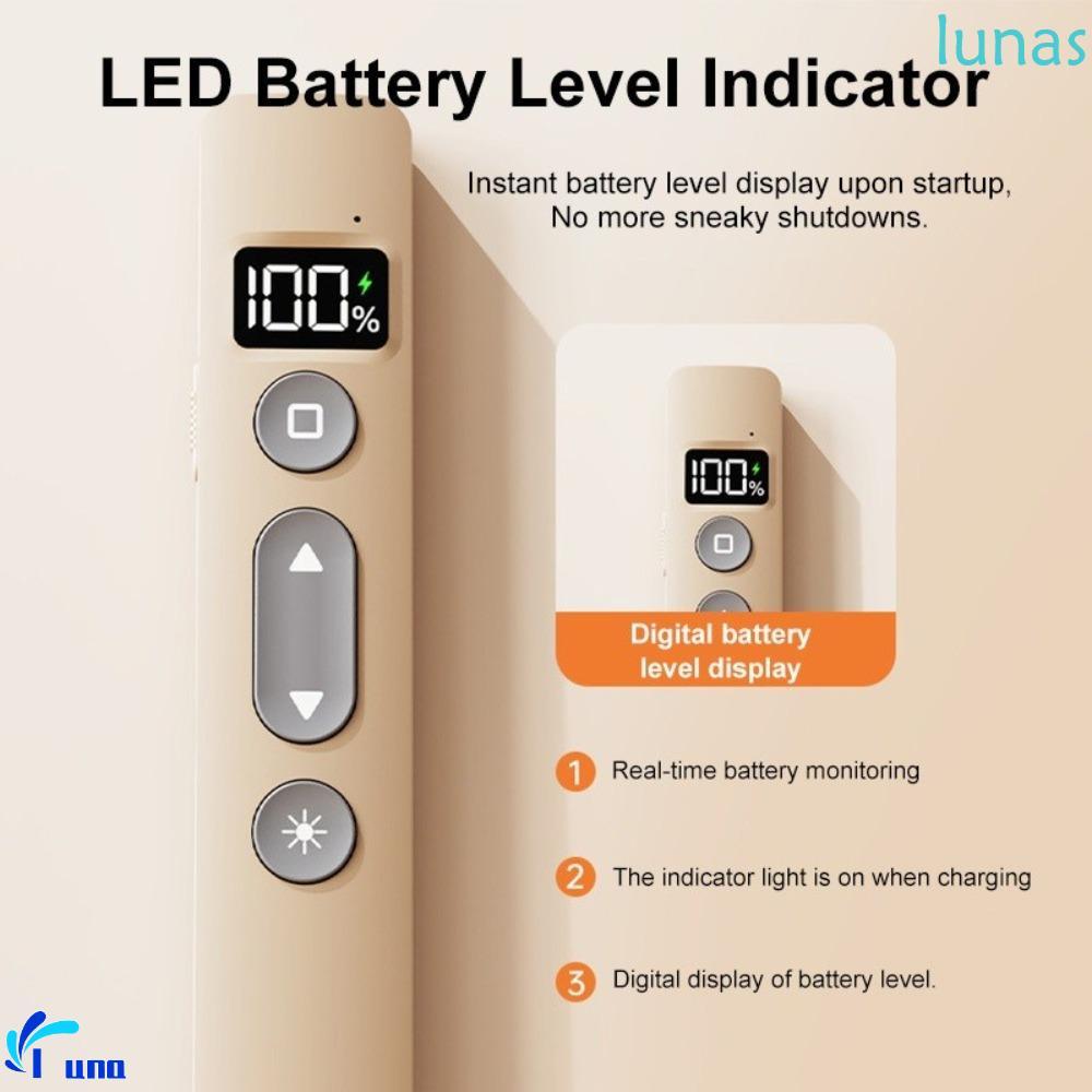 LUNASOL Laser Pointer Clicker, 2.4GHz Meeting Wireless Flip Pen Clicker, Remote Presentation อินฟราเ