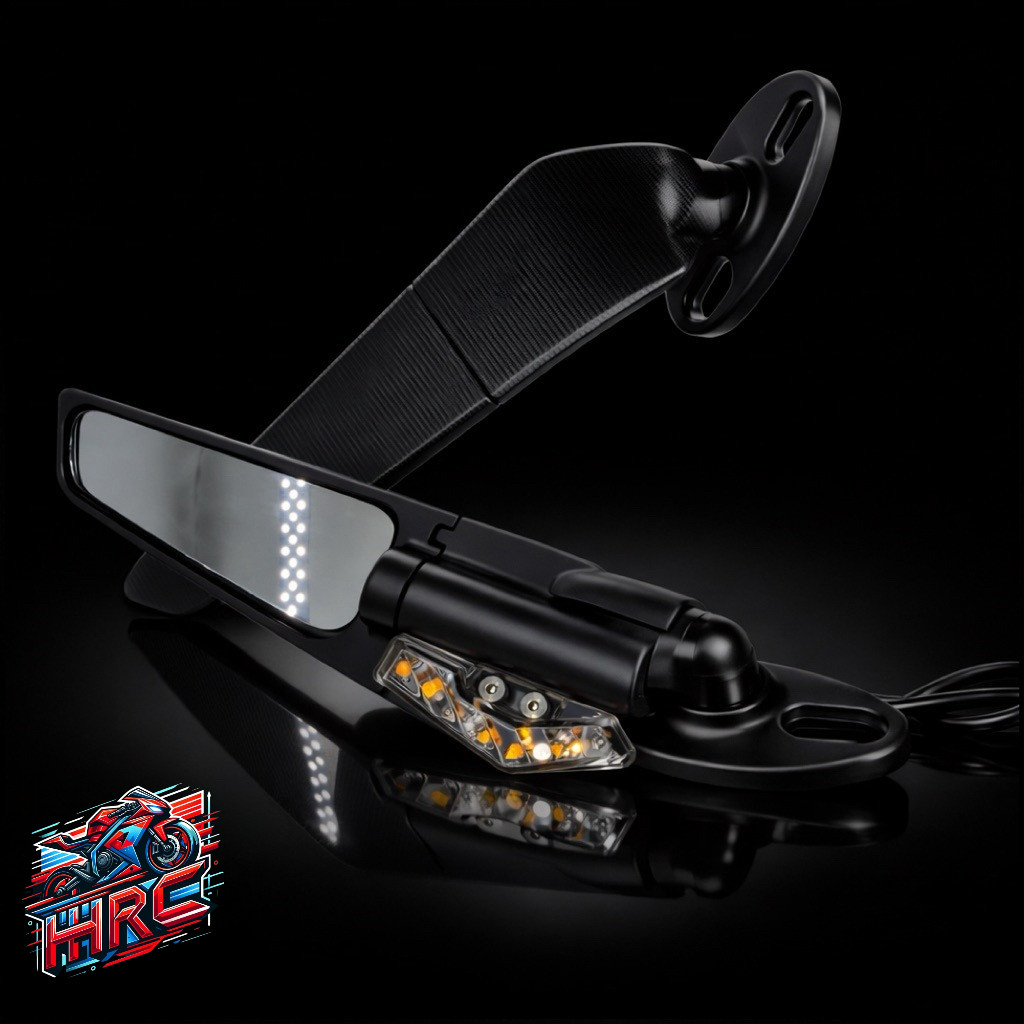 กระจกวิงแต่ง พร้อมไฟเลี้ยวในตัว สำหรับ CBR150R CBR250R CBR300R CBR400R CBR500R