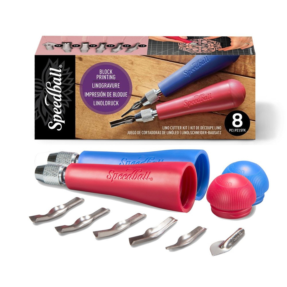 Speedball Lino Cutter Assortment Boxed (2 ด้าม + 6 คัตเตอร์)