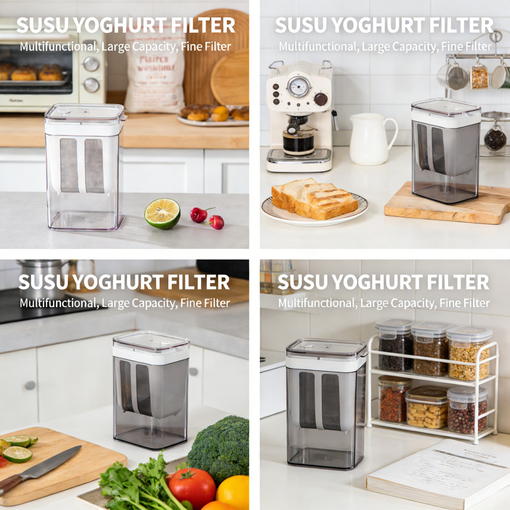 YOGURT ตัวกรองนม JAR STRAINER ตัวกรองอาหารแบบมัลติฟังก์ชั่น 1100ML
