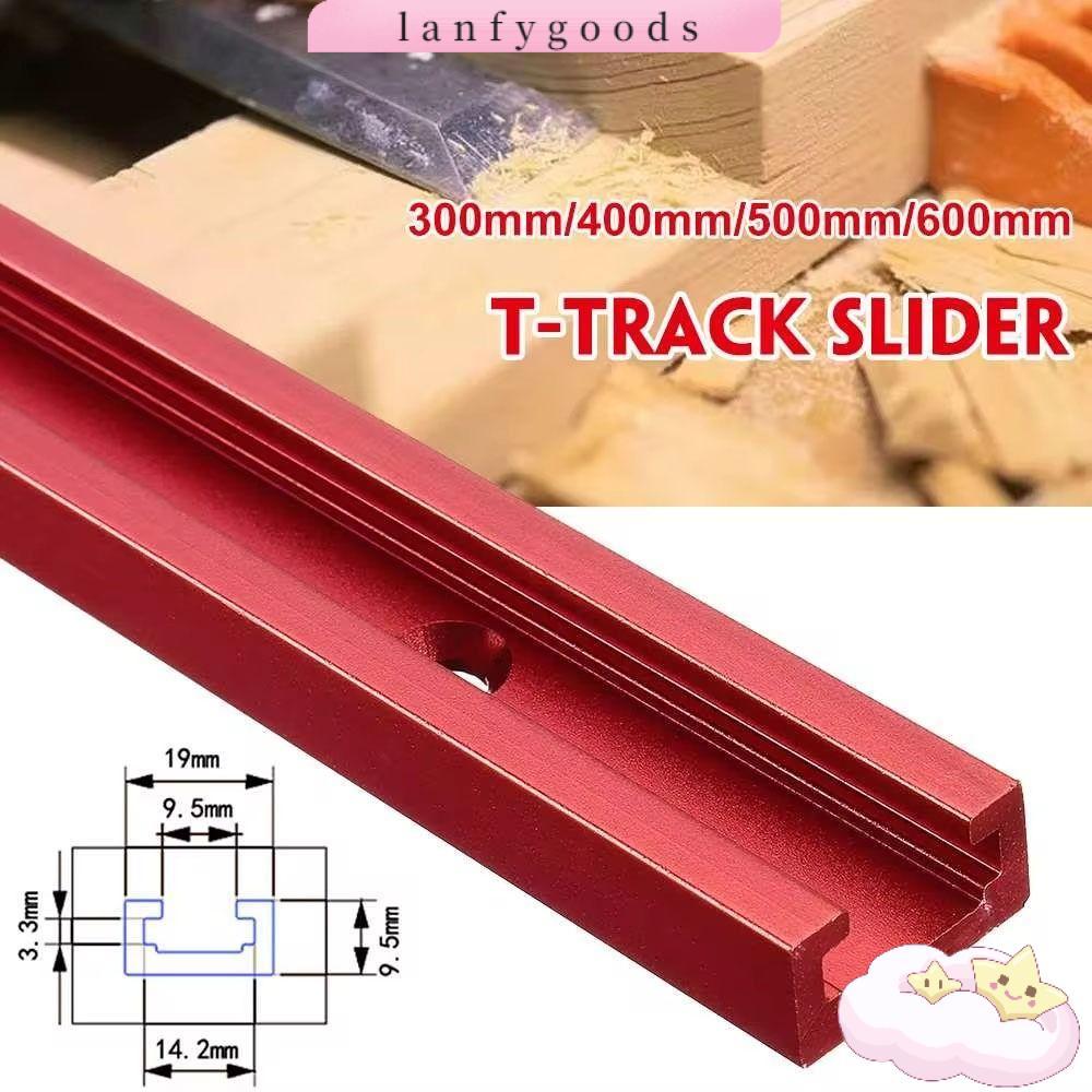 LANFYGOODS 1 ชิ้น T-Track, T Slider Fixture Slot สไลด์อลูมิเนียม T-Slot Track,สไลด์รางท่องเที่ยว 19 