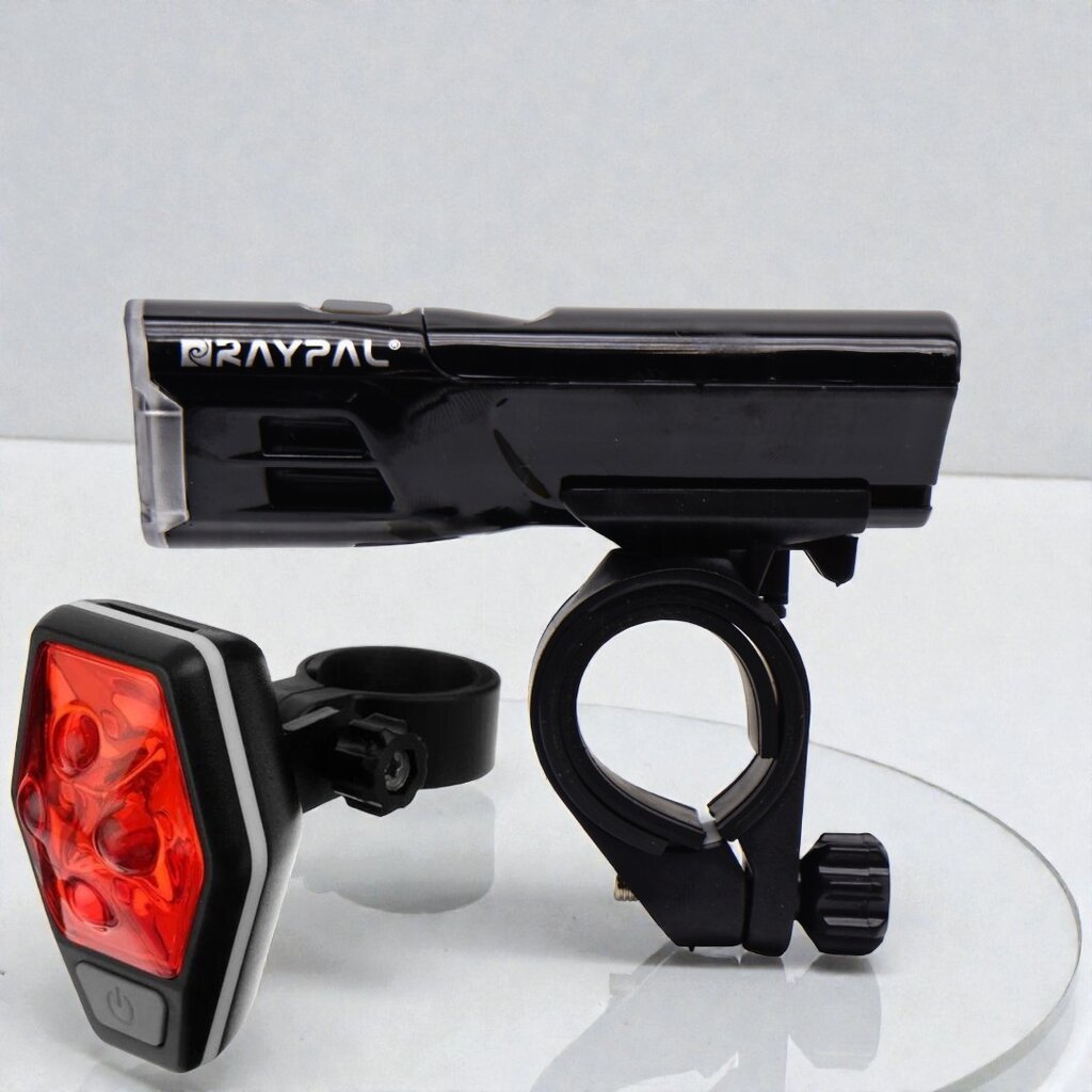 ไฟหน้าจักรยาน RAYPAL NUMEN 2.0 + ไฟท้ายจักรยาน กันน้ำ LED 3W ใช้ถ่าน AAA ติดตั้งง่าย