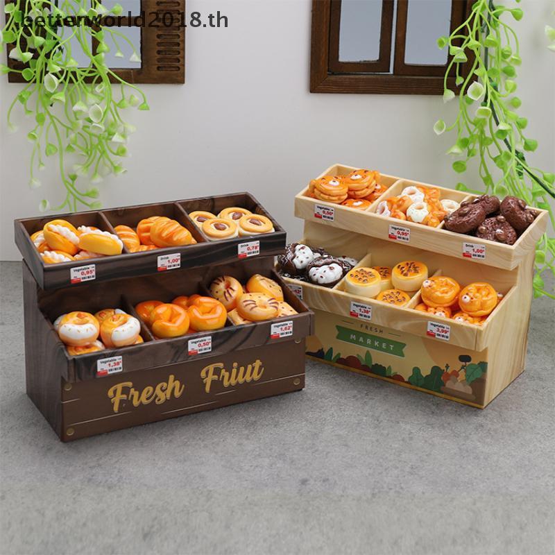 [bet] 37 ชิ้นขนมหวาน Ra มินิอาหารของเล่นตุ๊กตาขนาดเล็กตู้ขนมปังงานฝีมือจําลองซูเปอร์มาร์เก็ตฉากเครื่