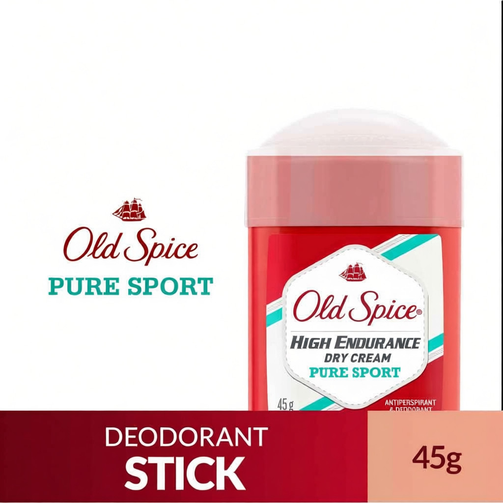 Old Spice Anti Persirant High Endurance Dry Cream Deodorant Pure Sport 45g
