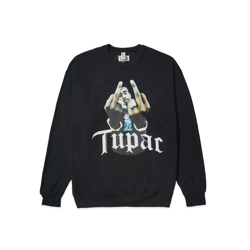 WACKO MARIA 2PAC Sweat Shirt Black Unused