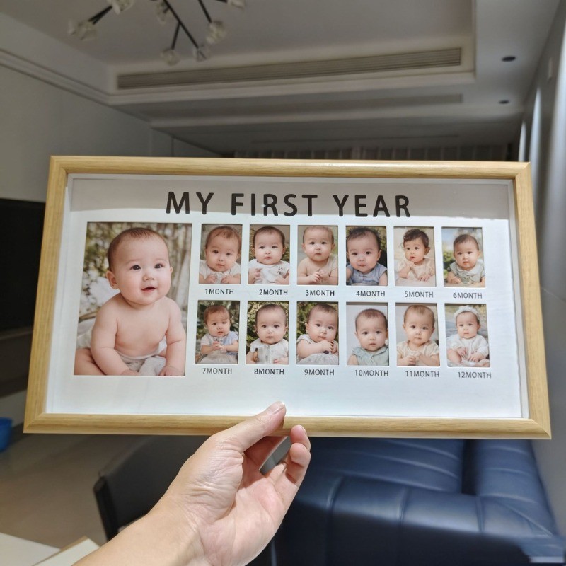 กรอบรูปเด็ก กรอบรูปความทรงจำลูก กรอบรูปนักเรียนไทย (1-12เดือน) วัสดุปลอดภัย ของตกแต่งห้องเด็ก