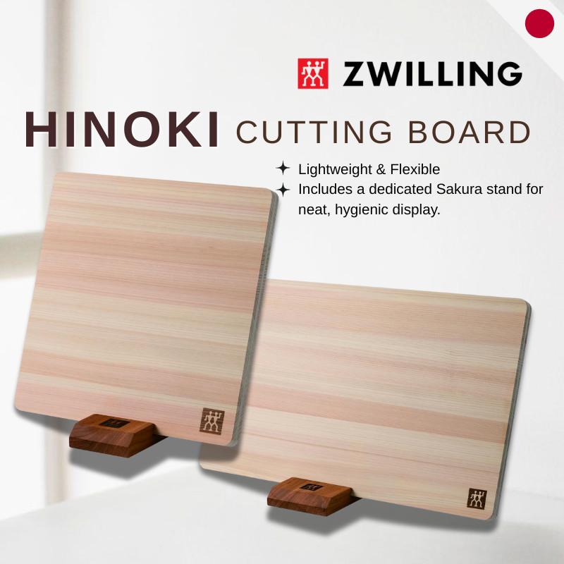 Zwilling Hinoki Cutting Board (S/L) - Japanese Made, Official Product
