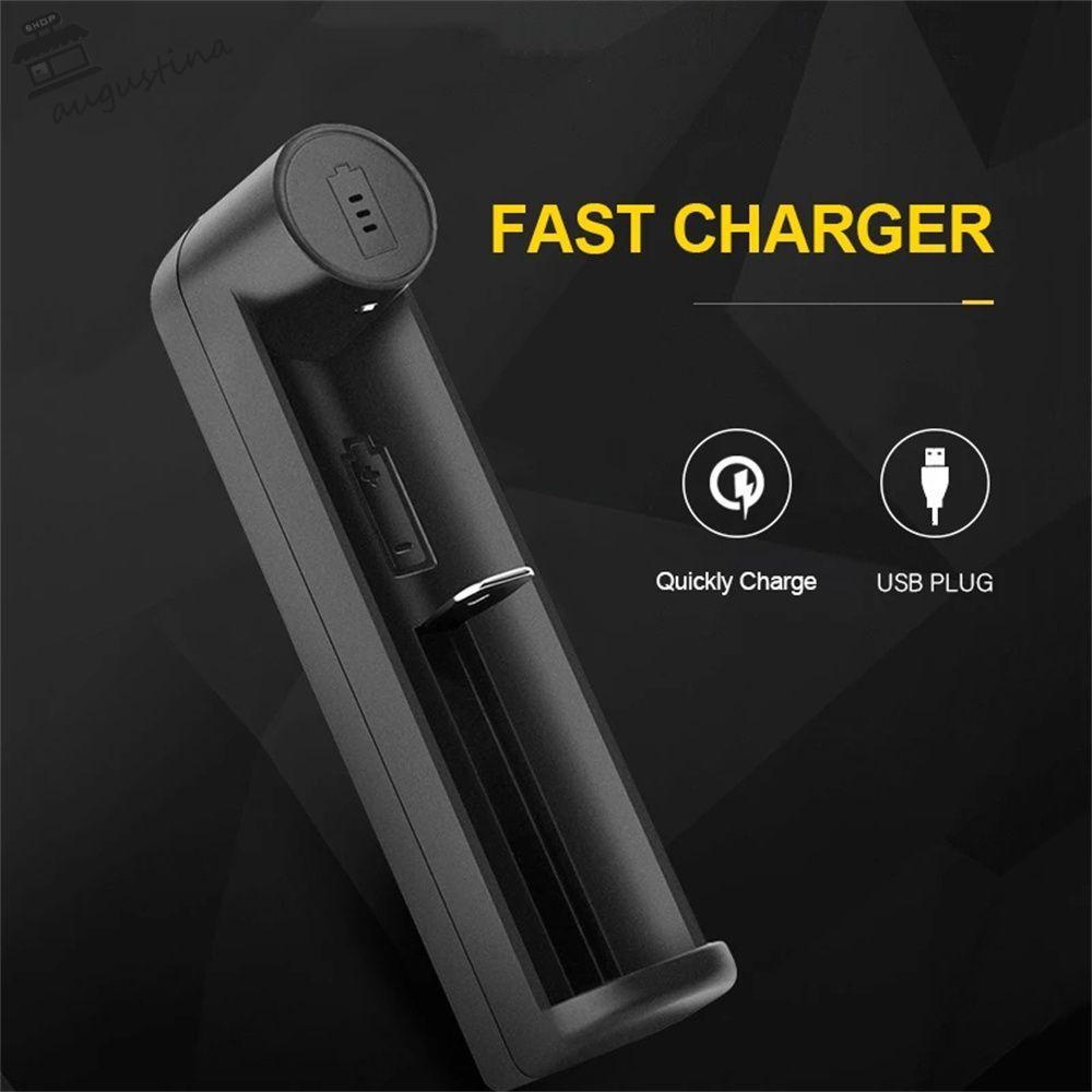 AUGUSTINA แบตเตอรี่ USB Charger LED สมาร์ทสะดวก Li-ion แบตเตอรี่ Auto Stop Charger ชาร์จแท่นชาร์จ 21