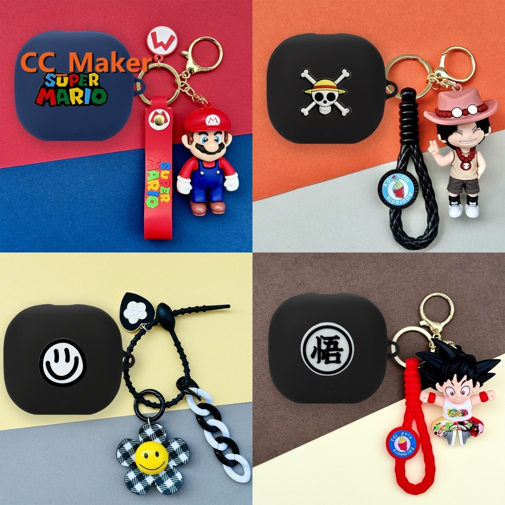 Case for Anker Soundcore Liberty 5 Cartoon One Piece Luffy Night Fury Keychain Pendant Soundcore Lib
