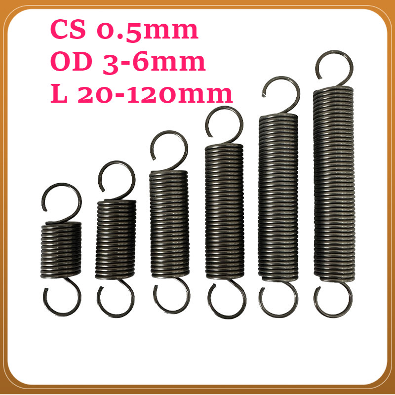 สปริงแรงดึง/สปริง d=0.5mm,OD3/4/5/6mm,L=20~120mm สปริงดึงพร้อมตะขอ ทาประตูโรงรถ bunnings เครื่องแกว่