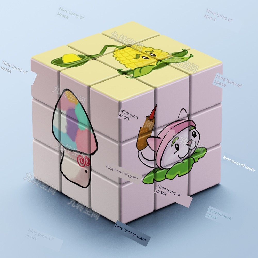 Plants vs Zombies ค่าสีสูง Decompression Creative Third order เด็กปริศนา Cube รูปแบบนักเรียนของเล่นเ