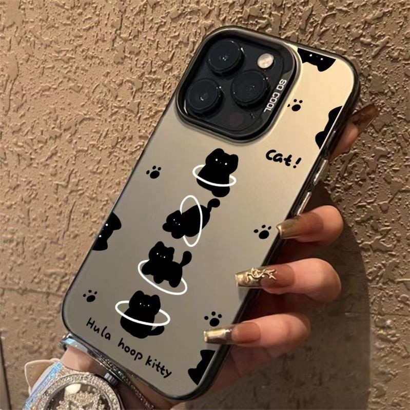 เคส OPPO แมวพร้อมตีนกบรอบสําหรับ realme F19 A36 A38 A57 A58 A16 A17 A60 A77 C11 C15C30 C53