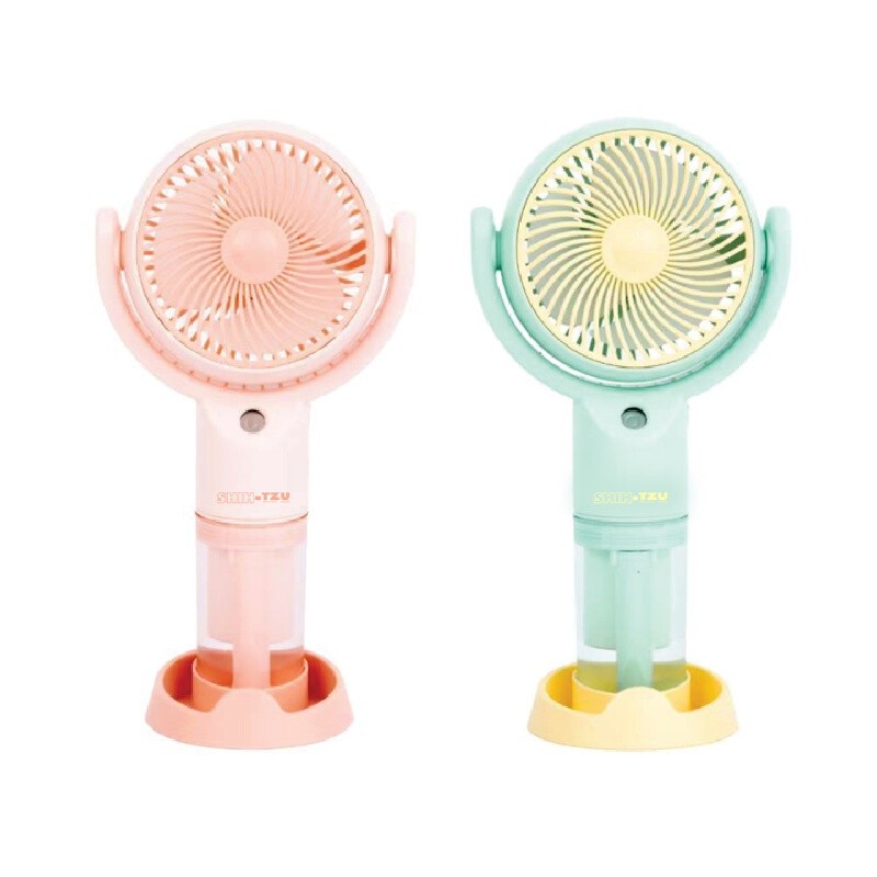 [FREE] SHIH-TZU พัดลมไอน้ำมือถือ ปรับหน้าพัดลม 45 องศา ใช้งานต่อเนื่อง 90-150 นาที แบตเตอรี่ 500 mAh