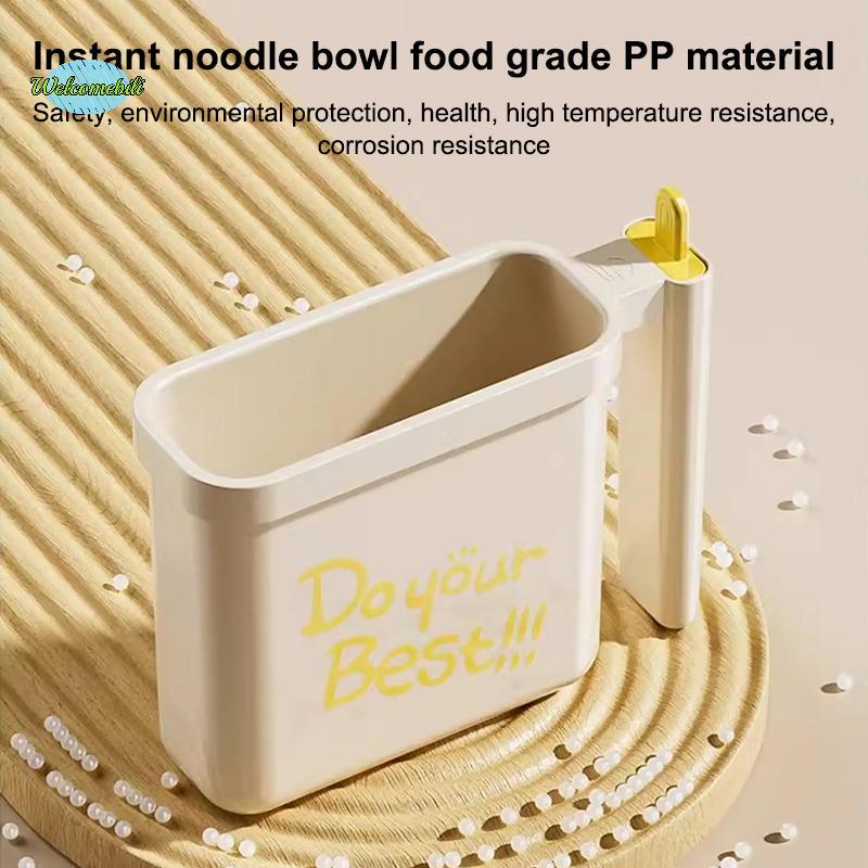 [WLB-t] Lazy No Wash ชามบะหมี่กึ่งสําเร็จรูปวัสดุเกรดอาหารชามบะหมี่กึ่งสําเร็จรูปโดยตรงชามก๋วยเตี๋ยวทนอุณหภูมิสูงส้อมใหม่
