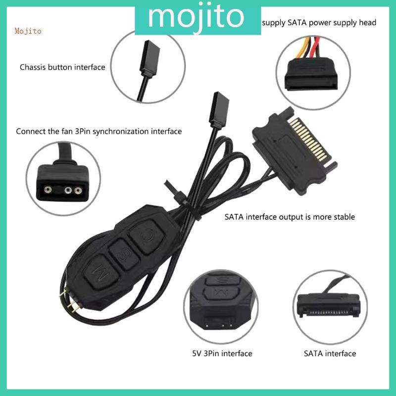 Mojito ARGB Controller 3Pin 5V ARGB Splitter Cable ไฟ LED Pin ARGB Controller