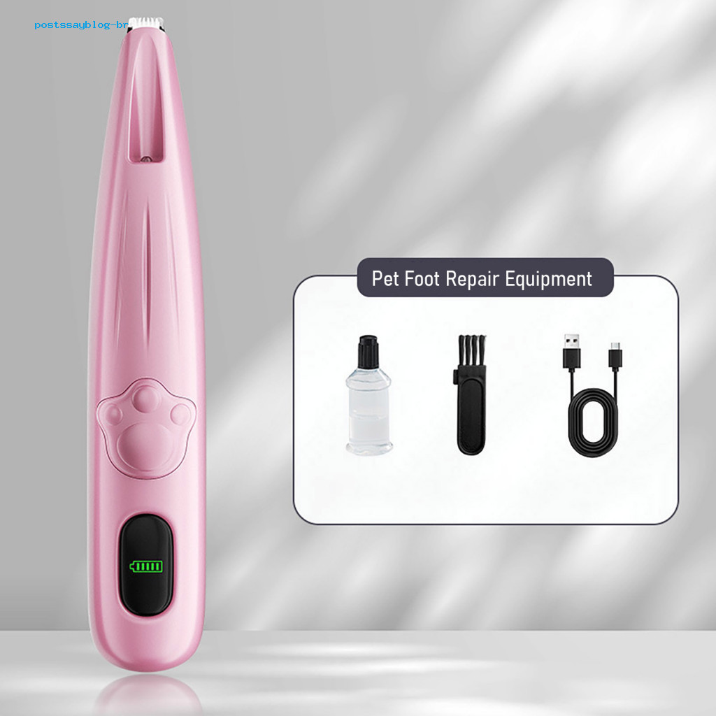 สัตว์เลี้ยงแบบพกพาผมTrimmerไร้สายสัตว์เลี้ยงTrimmerไร้สายไฟฟ้าสัตว์เลี้ยงW Paw Trimmerพร้อมไฟLed Low