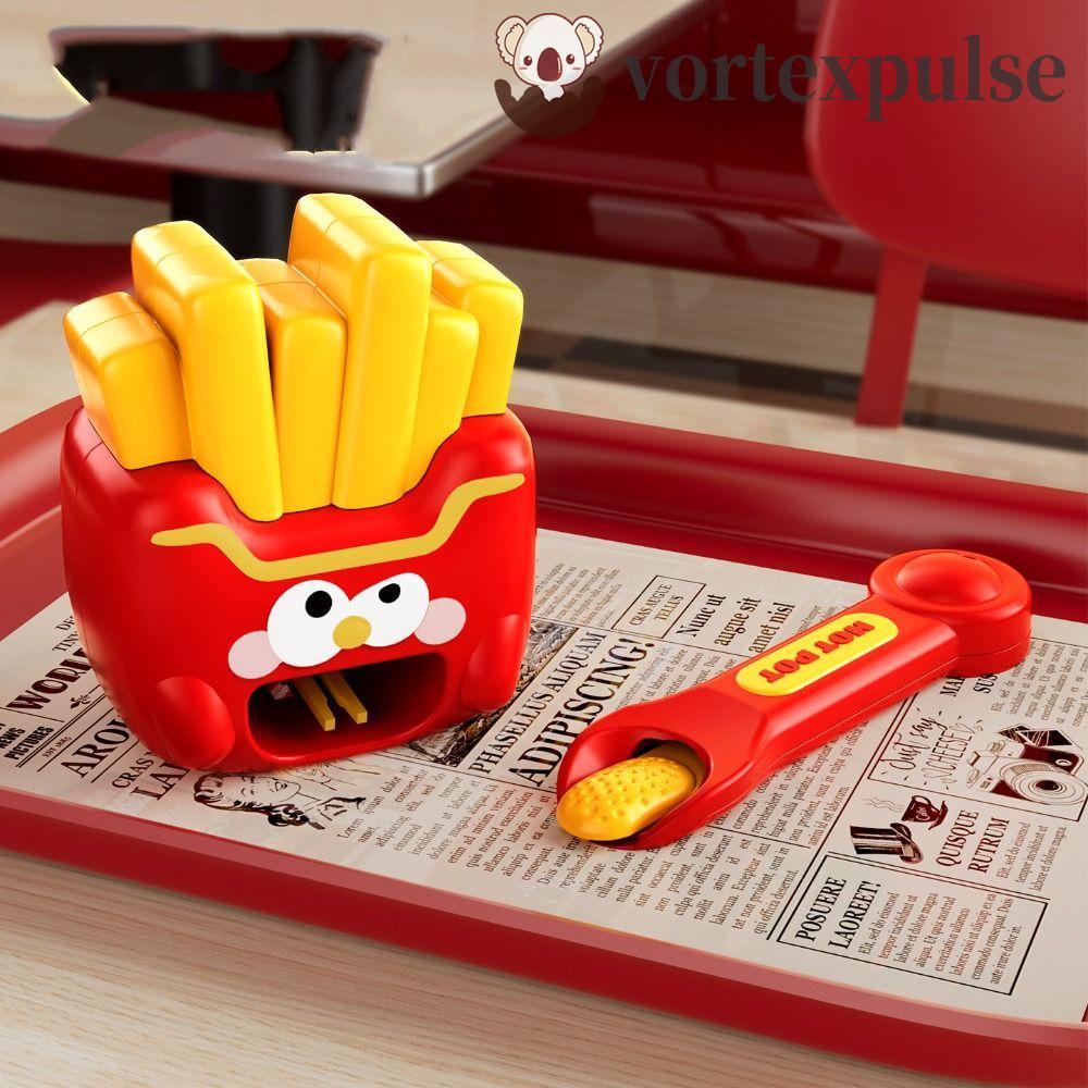 VORTEXPULSE French Fries Pudding Toy, Early Education บทบาทเล่น Hamburg Pudding Set Feeding Toy, Cre