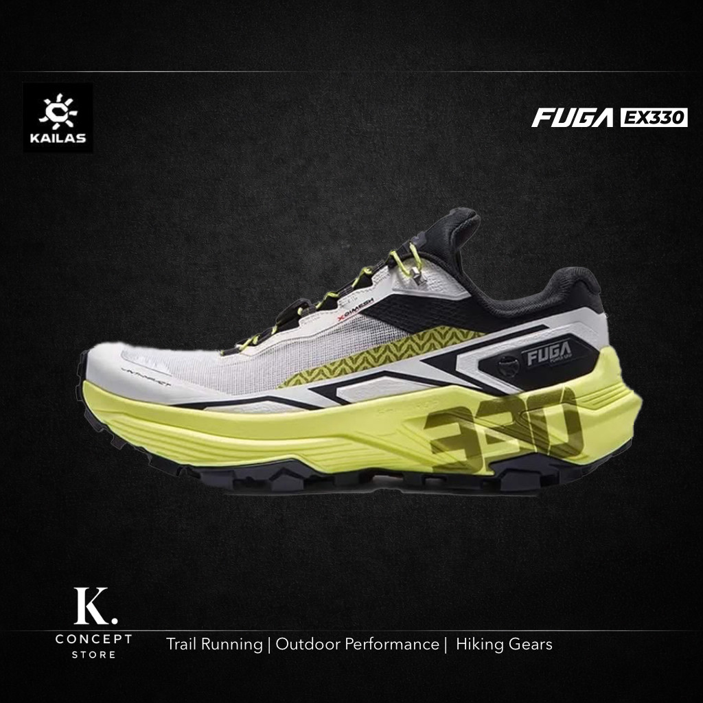รองเท้าวิ่งเทรล KAAILAS FUGA EX 330 Gen 2 สำหรับผู้ชาย กันกระแทกดี Vibram Megagrip Litebase