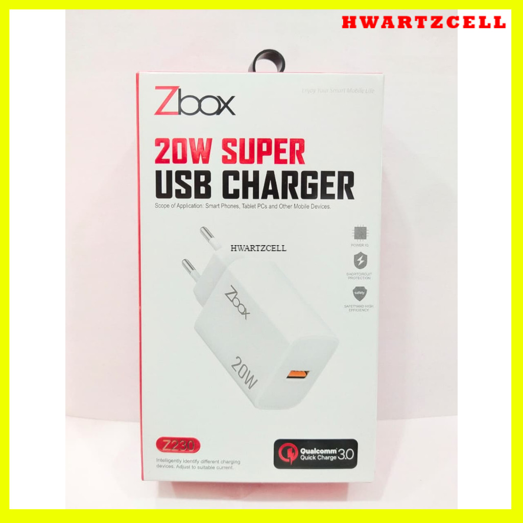 [HWARTZ] เครื่องชาร์จ Zbox Z230 Micro | Type C 20W Super USB Charger Quick Charge 3.0A