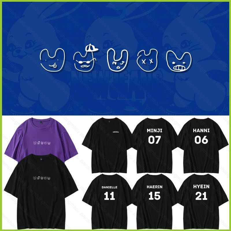 เสื้อยืด NJZ MINJI HANNI DANIELLE สไตล์วันเกิด กราฟฟิกการ์ตูนแขนสั้น