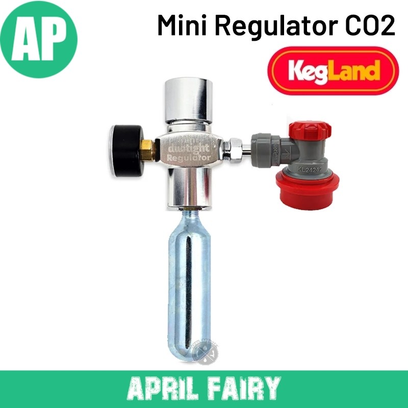 Premium Mini Regulator Charger CO2 Kegland สำหรับ ถัง Keg ควบคุมชุดชาร์จ ก๊าซ + หลอด Co2 16g + Ball 