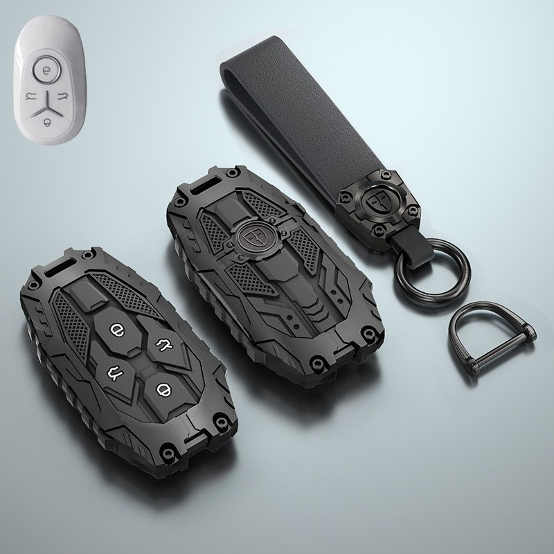 สําหรับ Geely EX2 รถ GEOME สังกะสีอัลลอยด์ Key Case ฝาครอบกุญแจเรืองแสง Reflection Geome โลหะกรณี