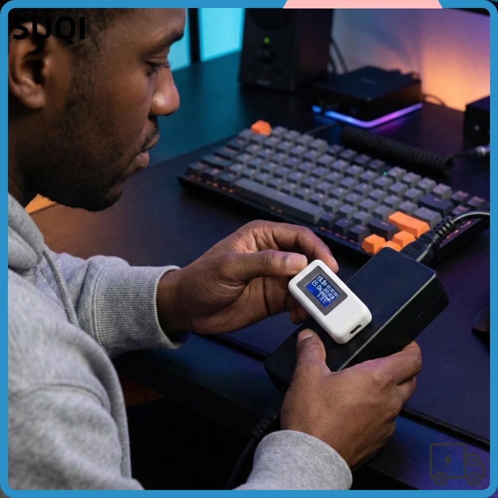 SUQI ประเภท C เครื่องวัดแรงดันไฟฟ้า, มัลติฟังก์ชั่น 0-5.1A 4-30V 0-155W USB C Power Meter, Plug-and-