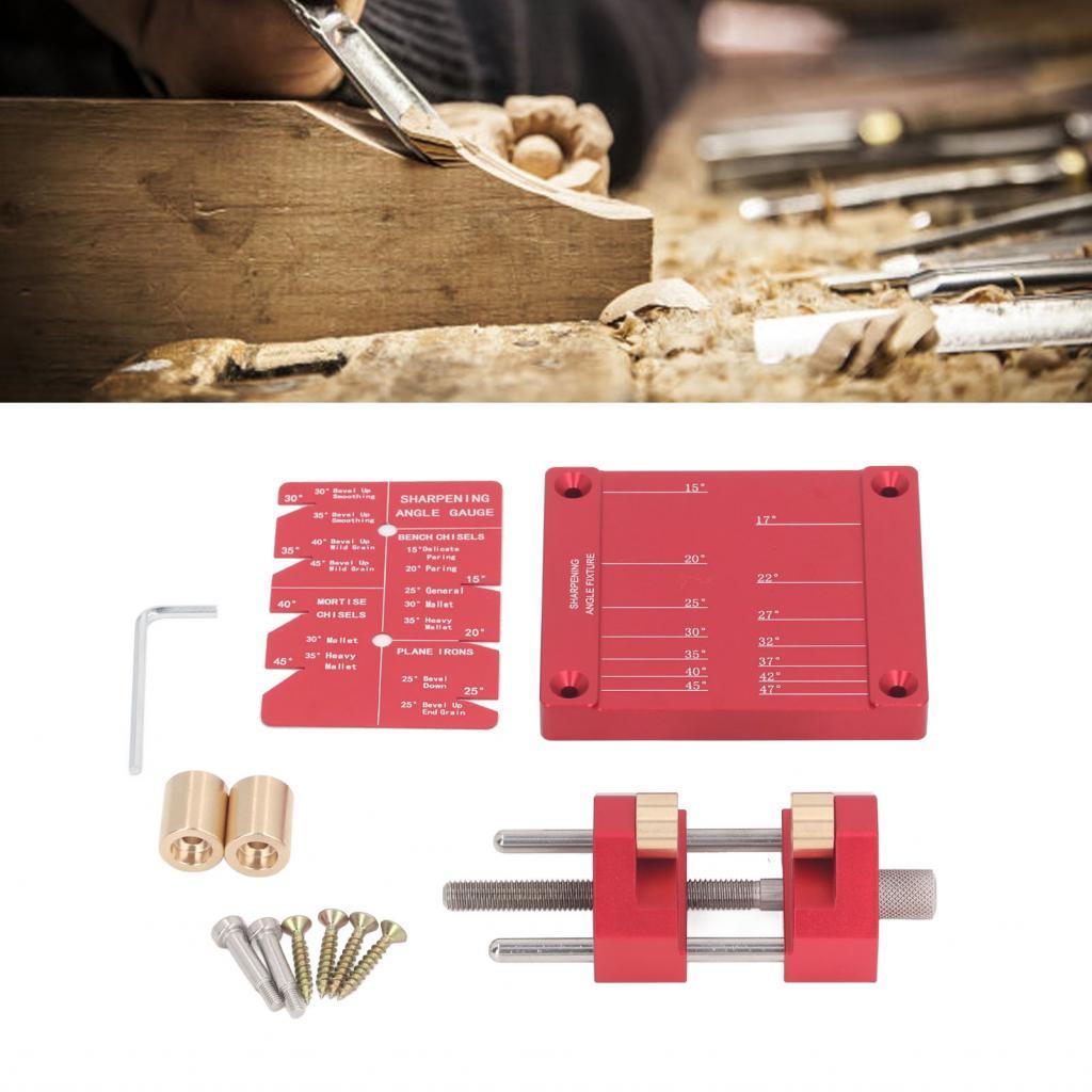 Honing Guide System Chisel 15 ถึง 47 องศาสําหรับงานไม้เครื่องบิน