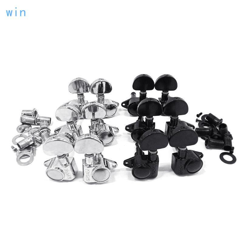 Win 6 ชิ้น 3R และ 3R กีตาร์ล็อคจูนเนอร์ 1 18 ล็อค String Tuning สําหรับคีย์หมุดหัวเครื่องสําหรับ LP 