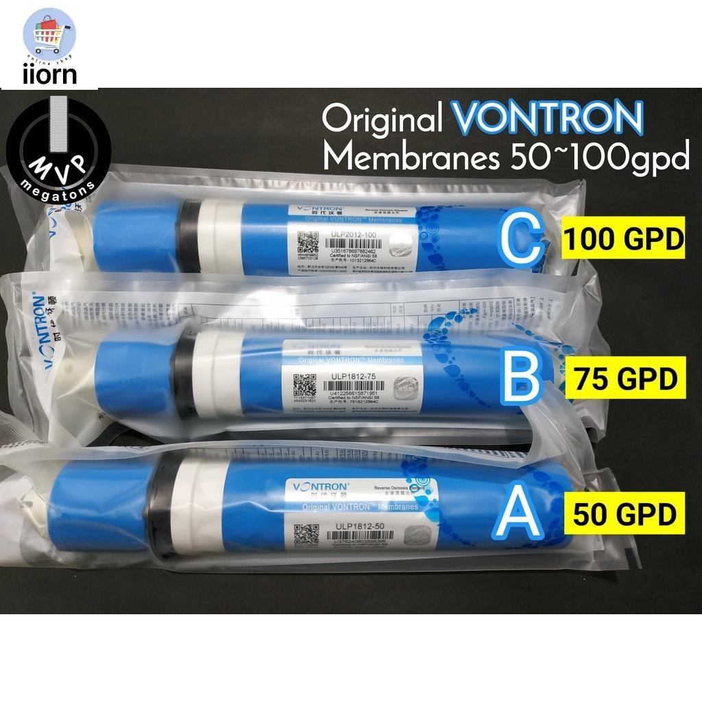 VONTRON 50gpd 75gpd 100gpd Reverse Osmosis Membrane Cartridge เครื่องกรองน้ําเครื่องกรองน้ํา