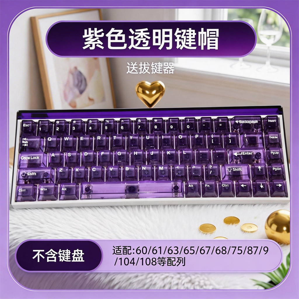 keycap ใส work egg keycaps Little Bee Purple Fog Transparent Keycap EV63wooting Night Mage จาก 8 Cus