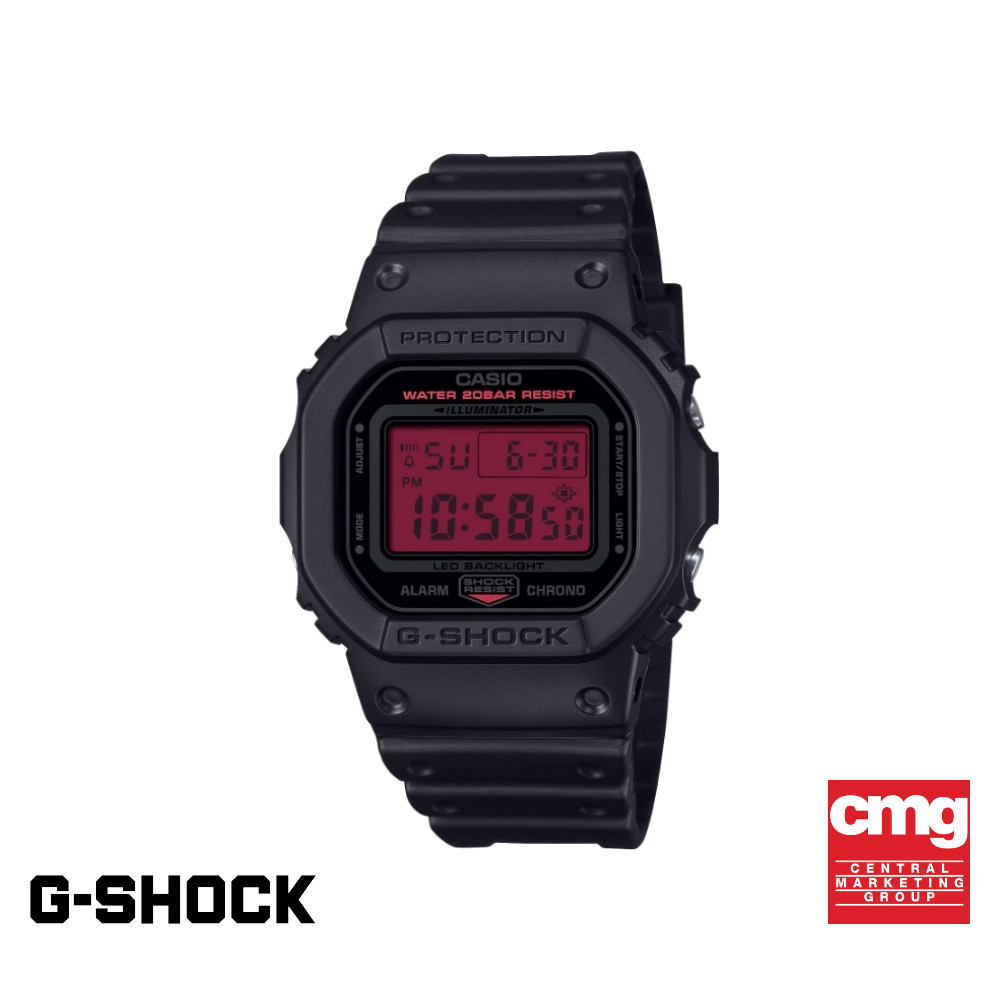 CASIO นาฬิกาข้อมือผู้หญิง G-SHOCK รุ่น DW-5600BBR-1DR สายเรซิ่น สีดำ