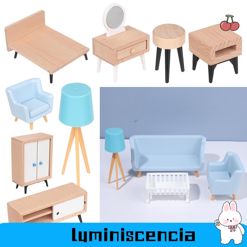 LUMINESCIA Mini Furnishing Playing House Dolls Accessories Micro Landscape TV Cabinet