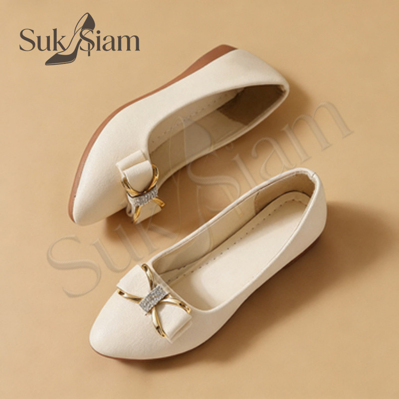 (พร้อมส่งจากไทย)รองเท้าส้นแบนผู้หญิงแฟชั่นผู้ใหญ่ทำงานลมน้ำหนักเบา และรองเท้าแตะ 35-42