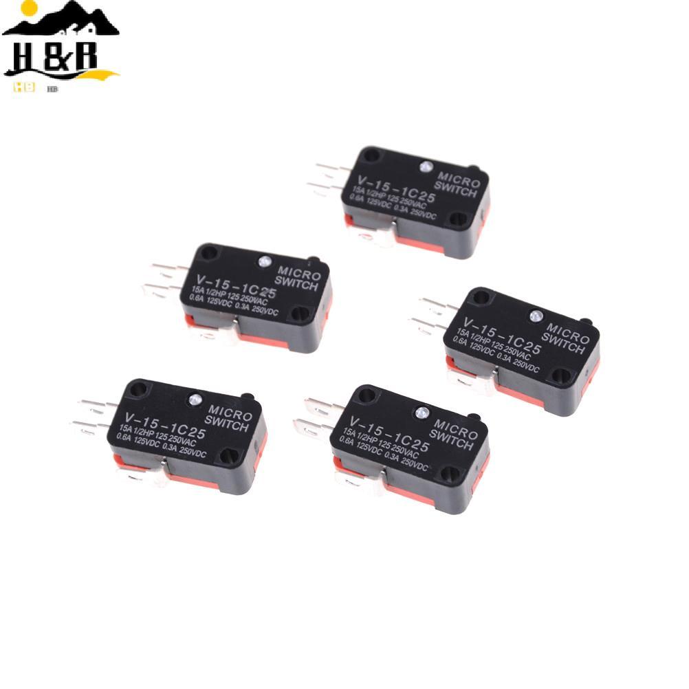 H&B 5 ชิ้น V-15-1C25 KW9-0 Micro Limit Switch 15A 125/250VAC {th}