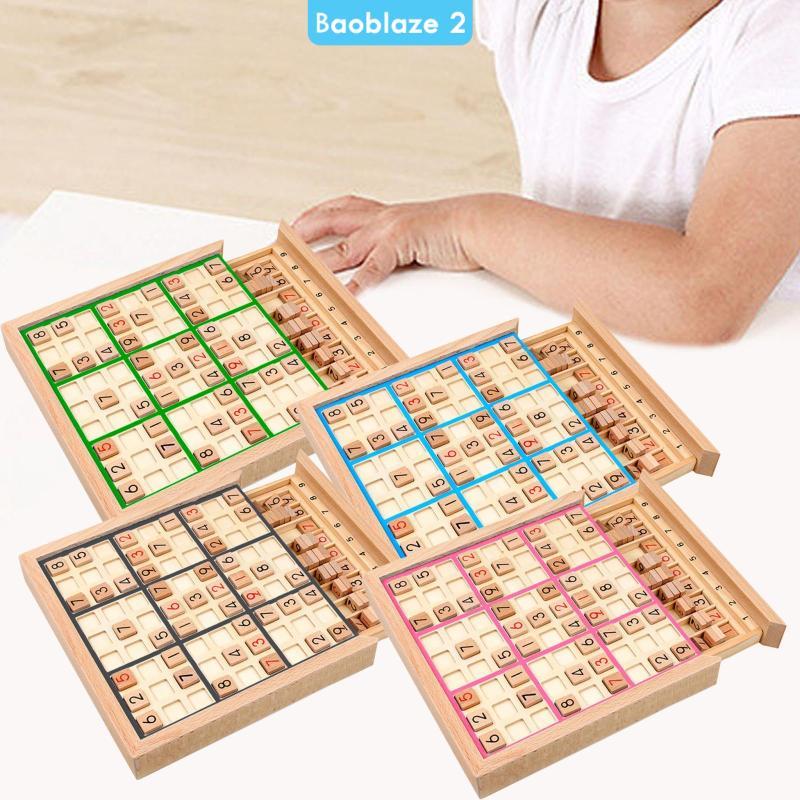 [baoblaze2] ไม้ Sudoku เกมของเล่นคณิตศาสตร์ของเล่นจํานวน Thinking เกมแบบพกพาปริศนา Sudoku หมากรุกของ