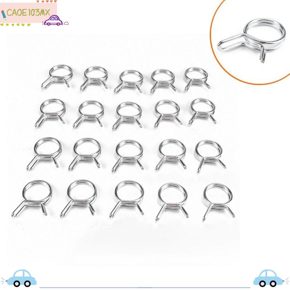ICAOE103 10 ชิ้น/เซ็ตคลิปท่อ,สาย Assortment Kit ท่อ Clamp,ทนทานคลิปสปริง 5 มม.-30 มม.304 สแตนเลสหลอดคลิปฤดูใบไม้ผลิรถจักรยานยนต์สกู๊ตเตอร์
