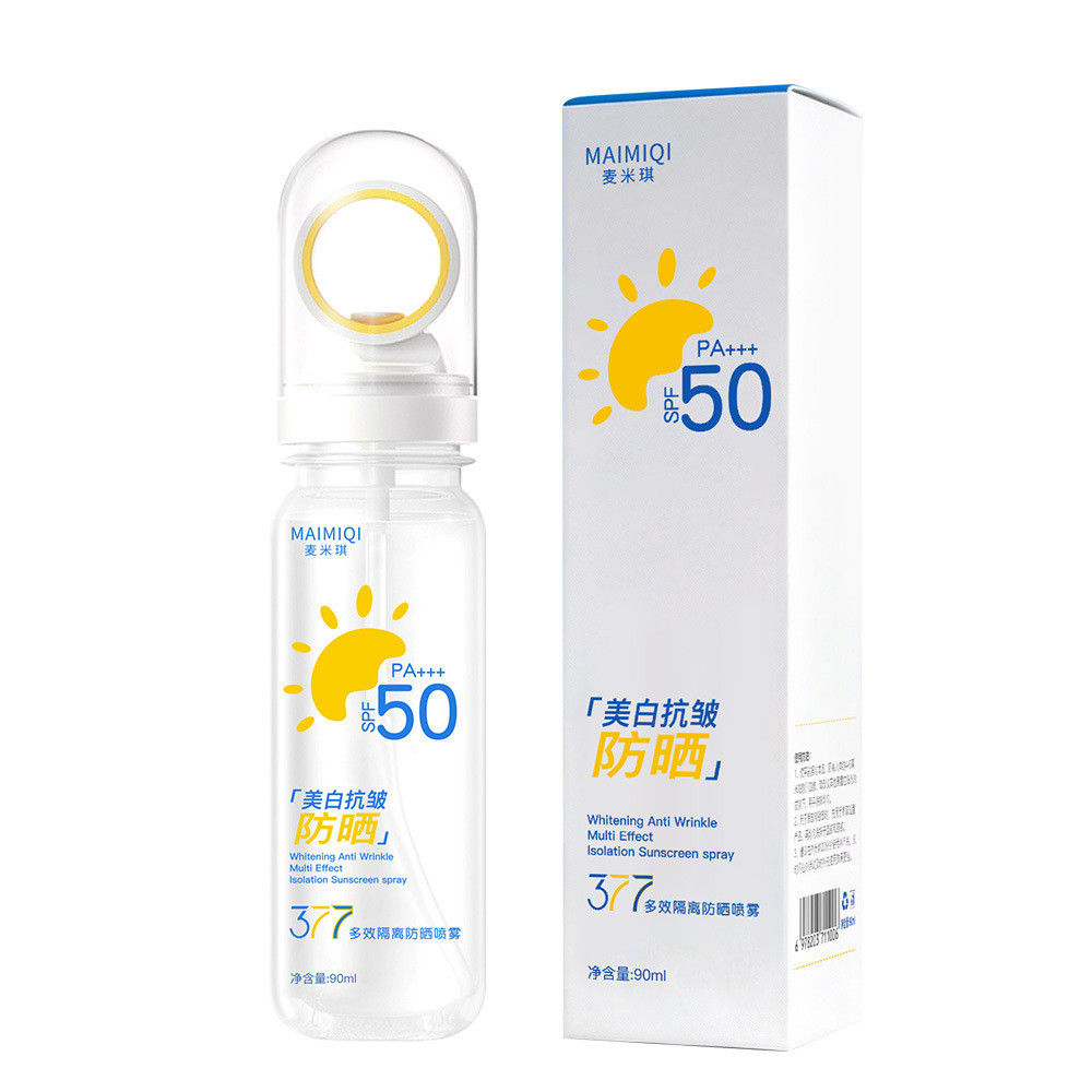 [คลังสินค้าพร้อม] Maggie 377 Multi-Effect Isolation Sunscreen Spray Anti-Wrinkle Sunscreen Spray Cre