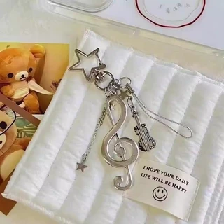 [Lucky Star Melody] จี้โซ่โทรศัพท์องค์ประกอบเพลง Gubon Chain Card Book พวงกุญแจ Star Hanging Chain