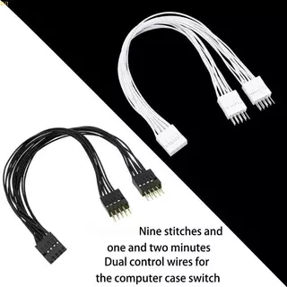 Jia สายต่อเมนบอร์ด 9Pin 1 หญิง 2 ชาย Y Splitter Cable Switcher Splitter Cable สําหรับเมนบอร์ด PC