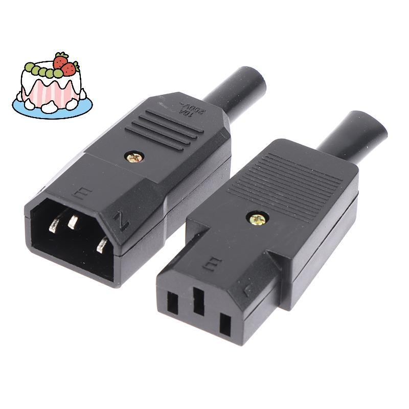[Sep] AC 3Pin Soet ปลั๊กสายเคเบิลตรงขั้วต่อ C13 C14 10A 250V ปลั๊กหญิงชาย [COD]