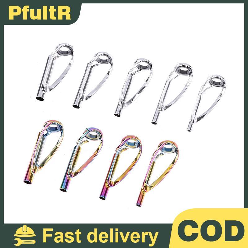 Null 1 ชิ้น Sliver/Rainbow Top Tip Guide แหวนฟรี Tangle สําหรับ Spinning Casting Fishing Rod null