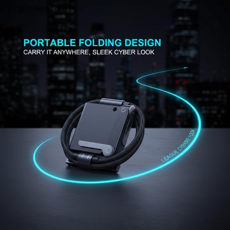 [Brightnessdin] 2-IN-1 Type-C Cable ที่วางโทรศัพท์มือถือแบบพับได้ 240W Fast Charging Data Cable มัลต