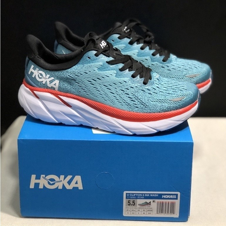 HOKA Clifton 8 รองเท้าวิ่งผู้ชายและผู้หญิง 3 สีรองเท้า Hoka Running Clifton 8 Shock Absorption รองเท