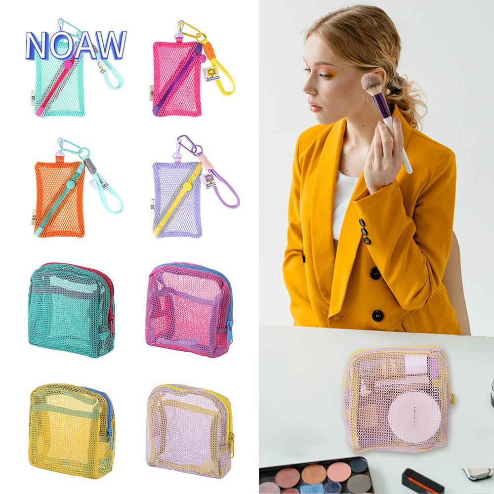 โน้ม‌ กระเป๋าเก็บของ, กระเป๋าเครื่องสําอางตาข่ายสี Dopamine สี Candy, กระเป๋าเดินทางความจุขนาดใหญ่