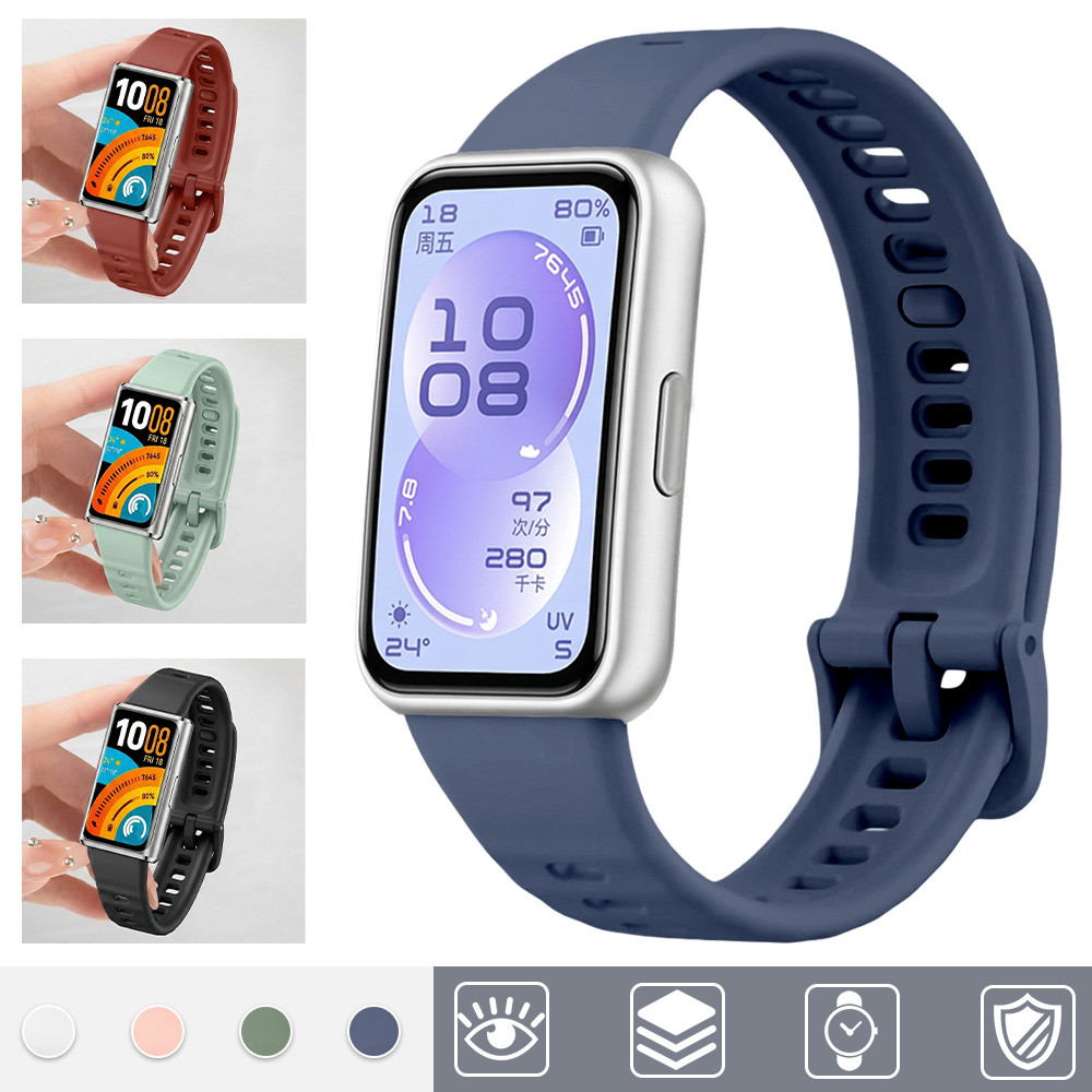 สายรัดซิลิโคนอ่อนนุ่มสําหรับ Huawei Band 11/ Huawei Band 11 Pro Sport Rubber Band เข็มขัดปรับได้สร้อยข้อมือสายรัดข้อมือสําหรับสมาร์ทวอทช์ Huawei 11